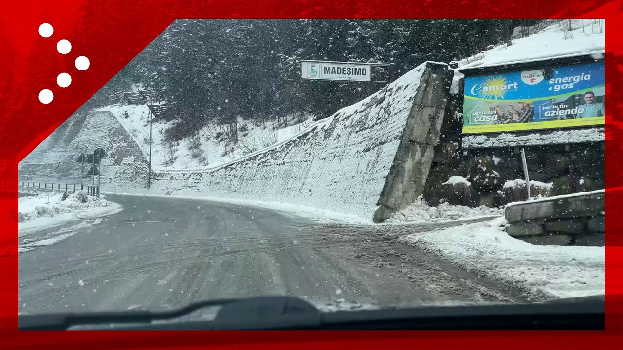 Neve a Madesimo (Sondrio), le immagini camera-car