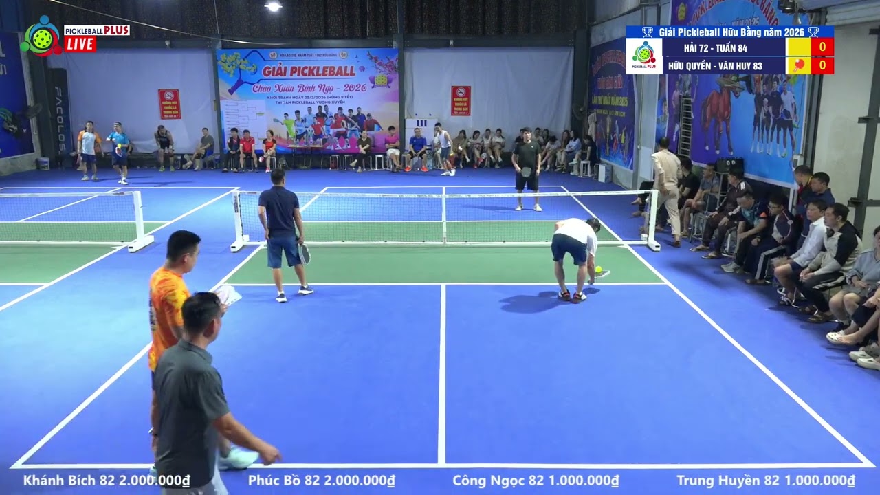 Vòng Loại đôi nam sân 1 - Giải Pickleball Xã Hữu Bằng Chào Xuân Bính Ngọ Năm 2026