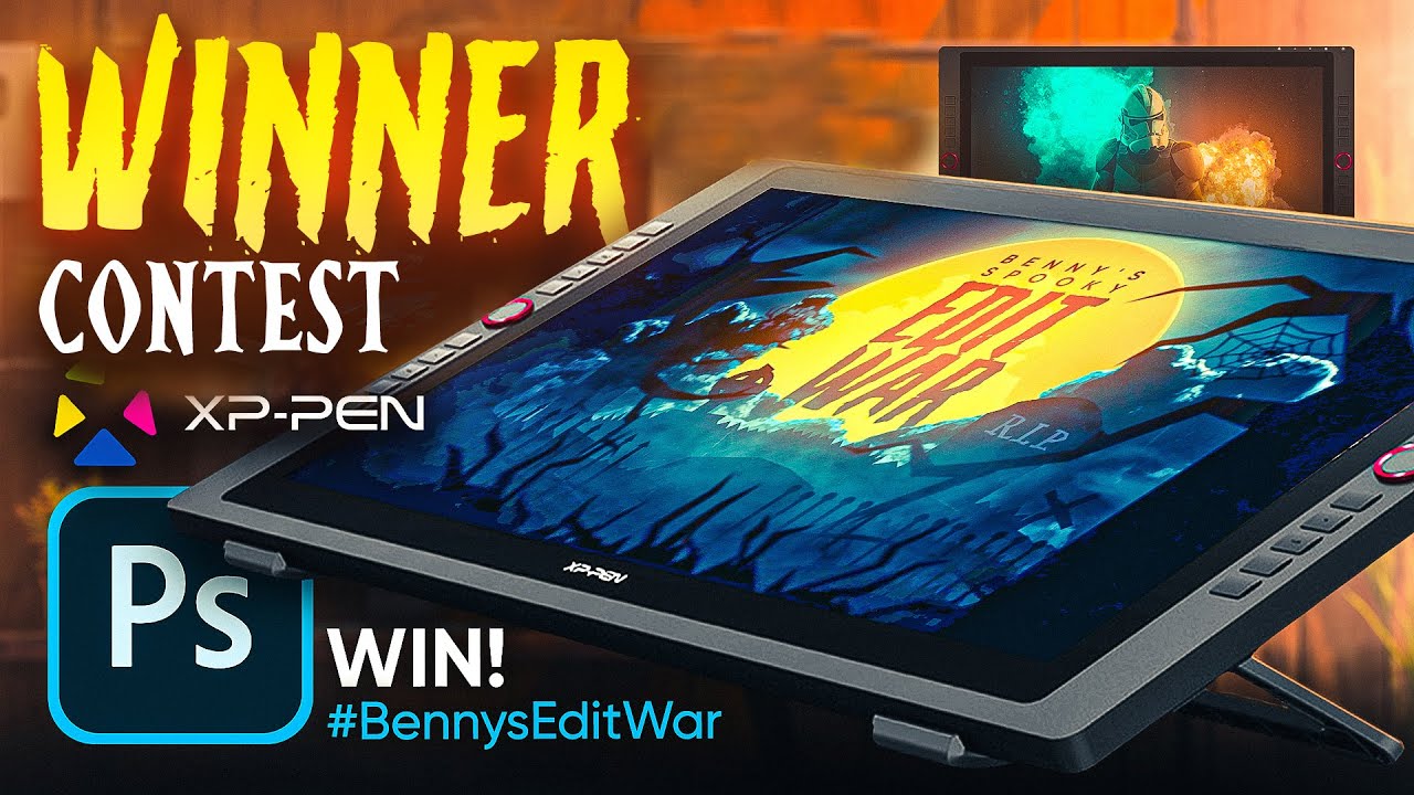 WINNER ANNOUNCEMENT! | Benny's Spooky Edit War | XP-Pen Artist 24 PRO Giveaway Contest