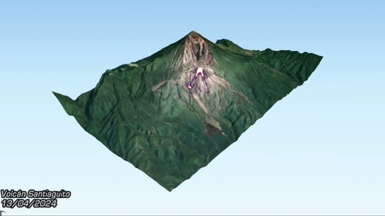 Volcán Santiaguito 13 de abril del 2024