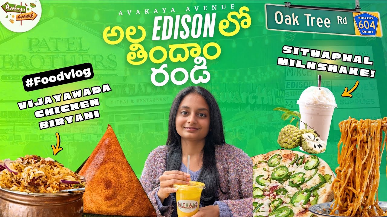 Exploring Indian Street Food in Edison, New Jersey 😋 | అచ్చం Indiaలా ఉంటది👌#usateluguvlogs #foodvlog