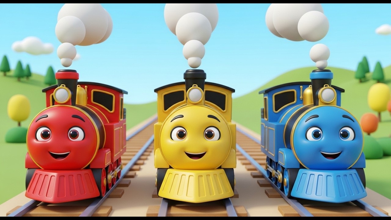 Trois Petits Trains Jouets Tchou Tchou ! | Chanson de Train & Apprendre à Compter