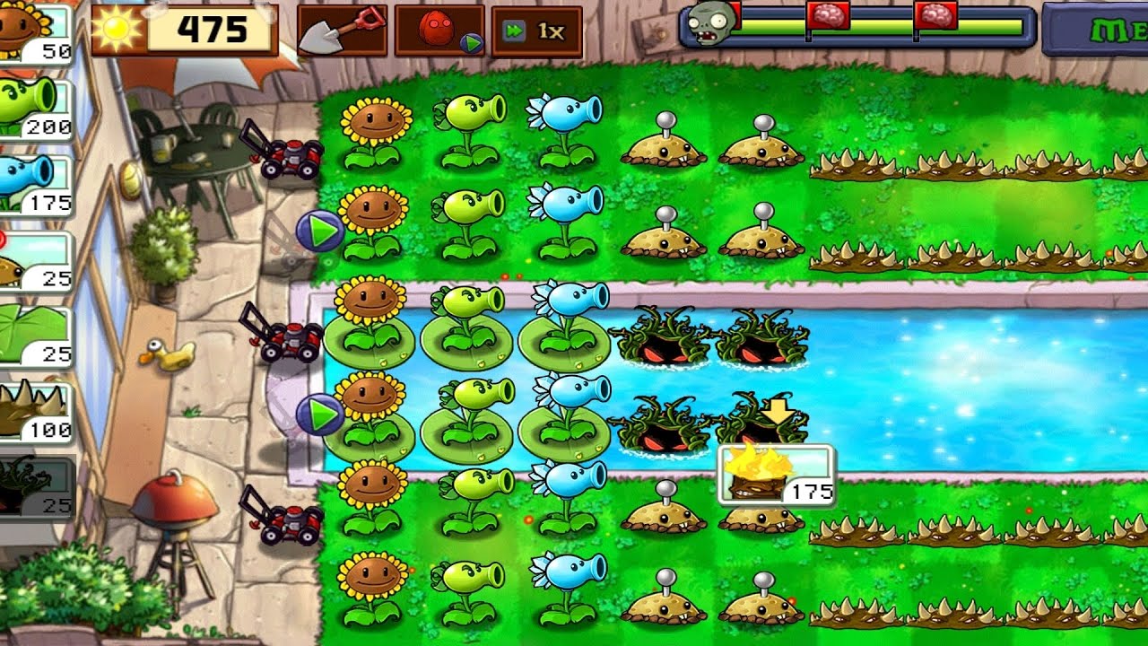Играем в plants vs zombies. (7/20) 