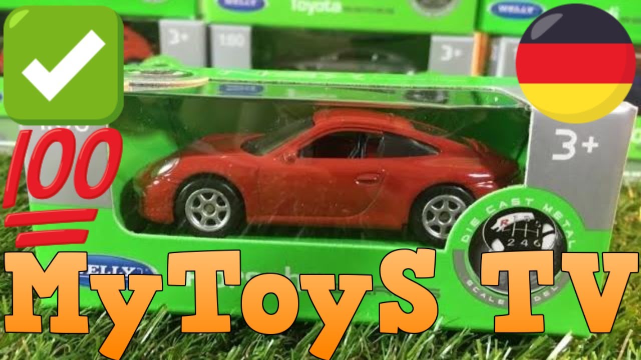 unboxing Welly Diecast model car Porsche 911 Carrera (00833)