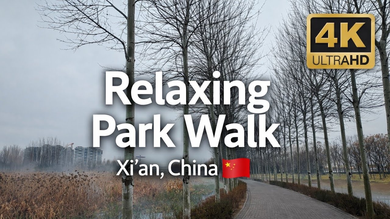 4K Relaxing Park Walk in Xi’an, China After Rain 🌧️ | Natural Ambience