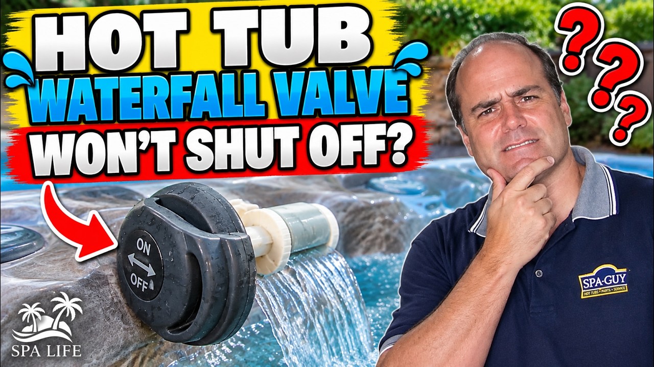 Spa Waterfall Valve will not turn off, how to replace..