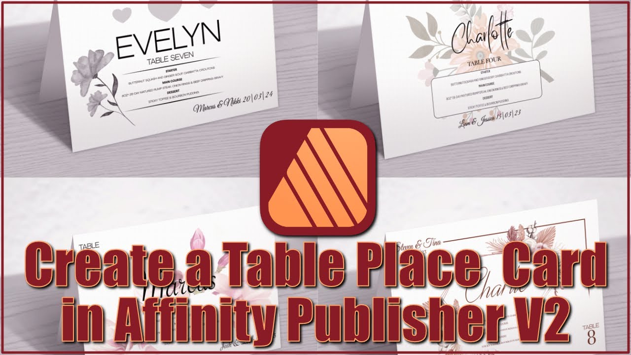 Quick And Easy Place Cards In Affinity Publisher V2