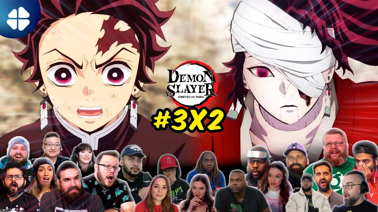[22 PEOPLE REACT] DEMON SLAYER Season 3 Episode 2 Mega Reaction Mashup