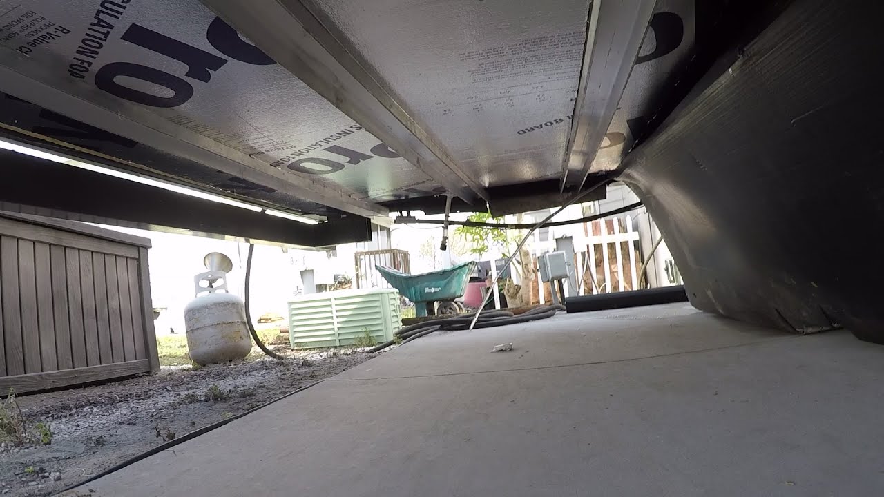 RV Fresh Water Tank Support Repair Evergreen Bayhill 340RK Fresh Water Tank Modification