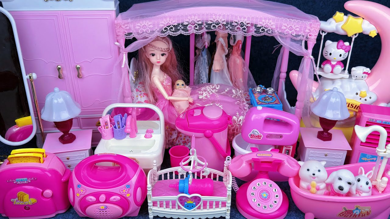 14 Minutes Satisfying with Unboxing Barbie Fancy Furniture Collection ASMR | Review Toys (no music)