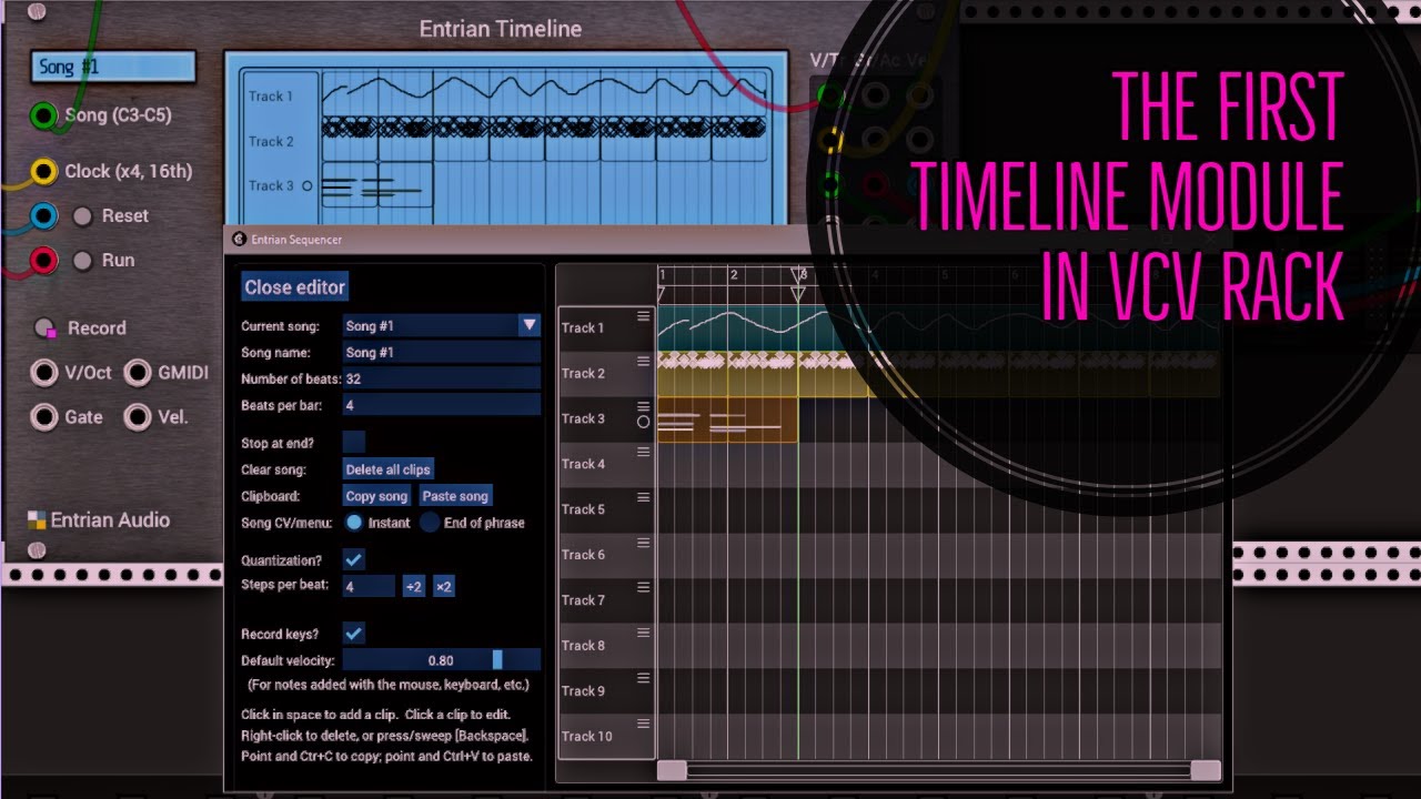First look at Entrian Timeline module in VCV Rack