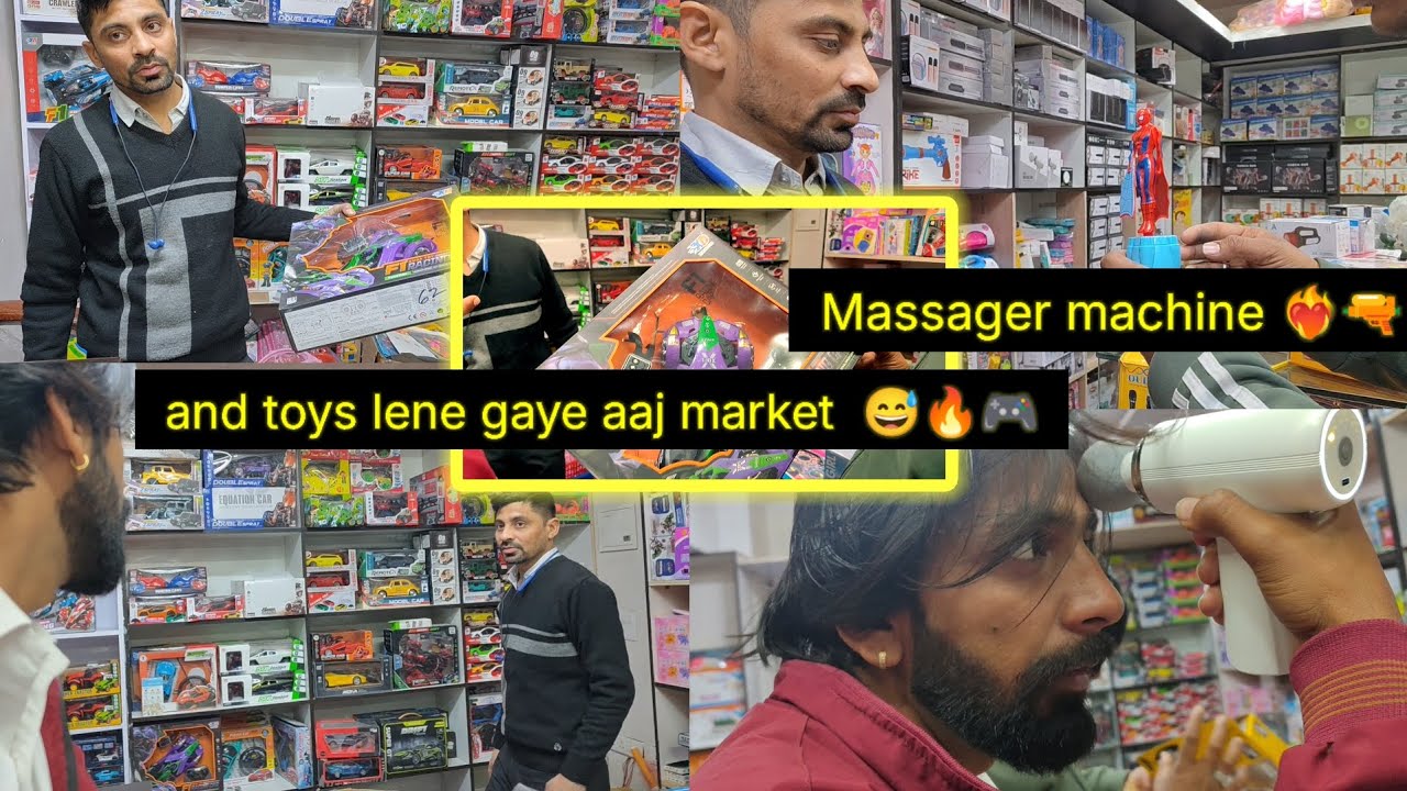 Massager machine and toys lene gaye aaj market   🎮🔫🔥😅