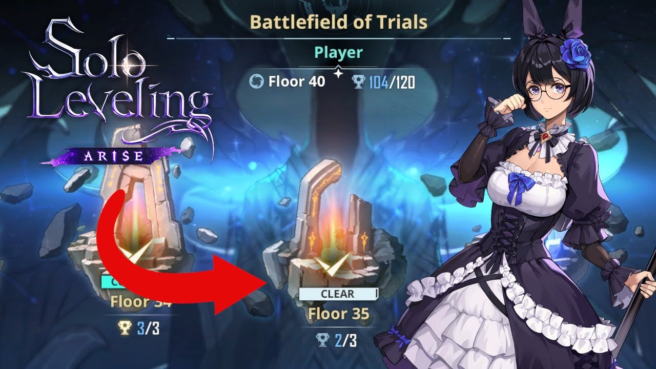 Solo Leveling Arise: Battlefield of Trials Floor 35 Player and Hunter