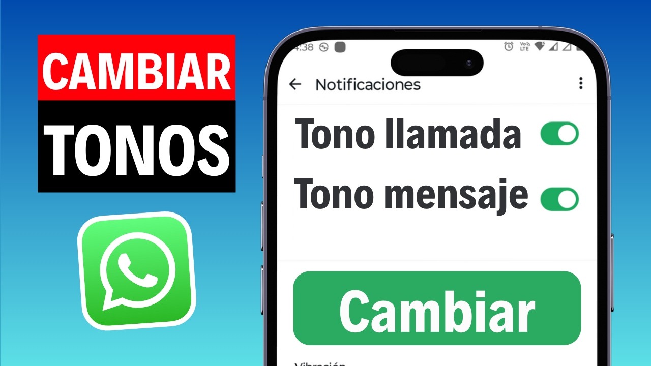 Cómo cambiar el tono de WhatsApp de llamada y notificación (personalizado fácil)
