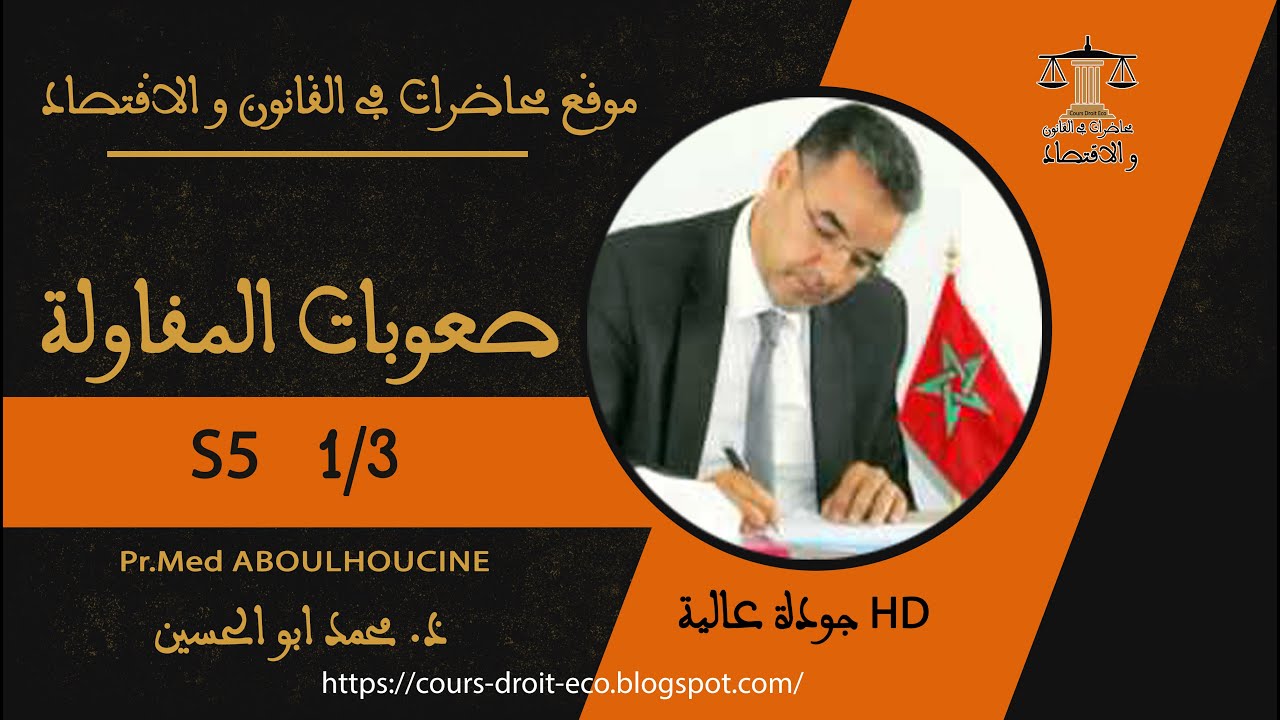 صعوبات المقاولة الجزء الاول جودة عالية HD- ذ محمد ابو الحسين