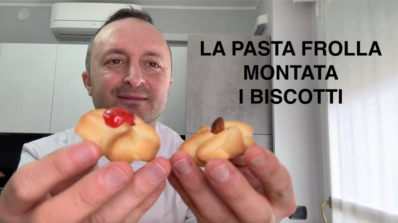 BISCOTTI DI PASTA FROLLA MONTATA| BISCOTTI DA TE'| PASTICCINI FRIABILI