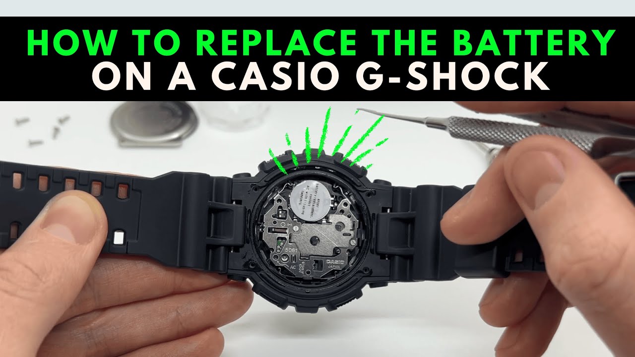 Как заменить батарейку в часах Casio G-Shock