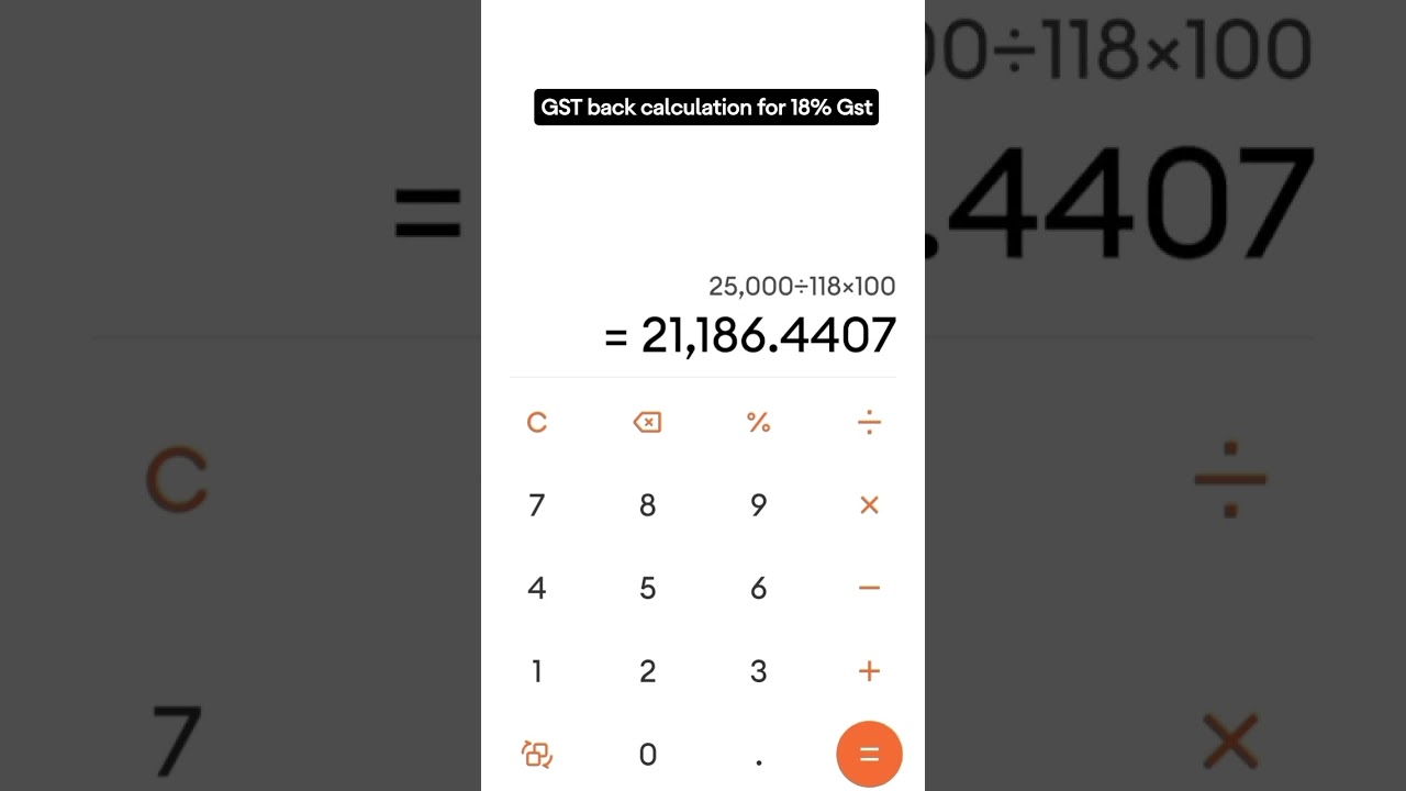 #Gst back calculation #Easy to learn #GST