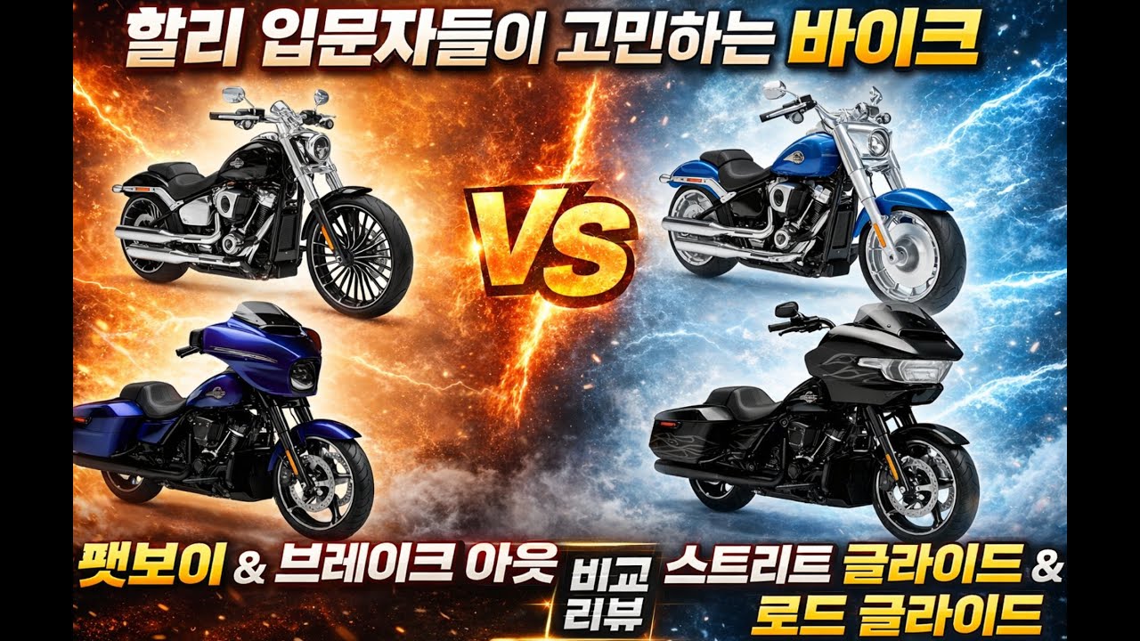 할리 입문자들이 고민하는 바이크 팻보이 & 브레이크아웃 / 스트리트 글라이드 & 로드글라이드 비교 리뷰 #할리데이비슨 #할리데이비슨일산점 #비교리뷰 #할리하러가자오늘도 #바이크비교