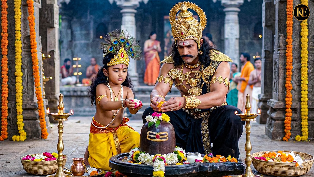 महादेव की पूजा में लीन हुए कान्हा और कंस || यशोमती मईया के नंदलाला || Shree Krishan leela ||