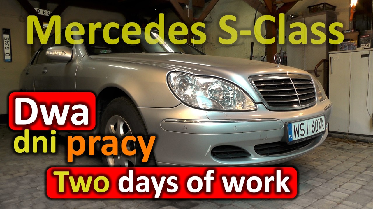 Mercedes S-Class W220 Wymiana tarcz i klocków hamulców przód Front brake pads and rotors replacement