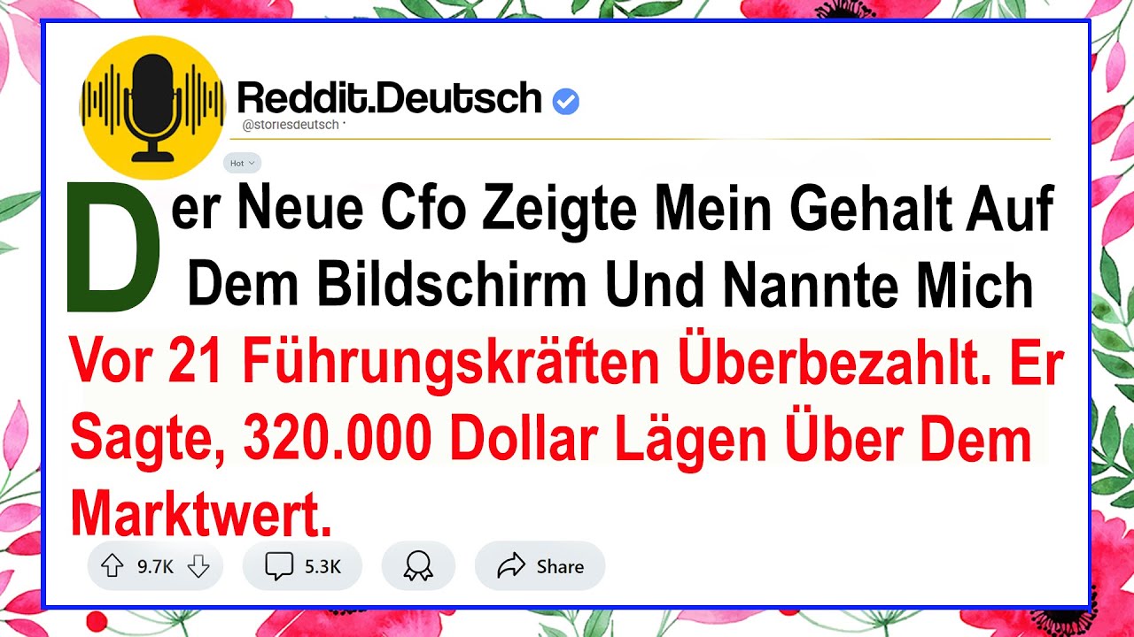 Der Neue Cfo Zeigte Mein Gehalt Auf Dem Bildschirm Und Nannte Mich Vor 21 Führungskräften ...
