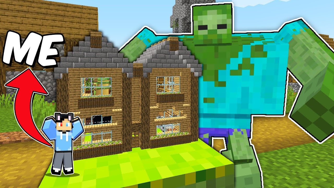 Raizu Built a Secret TINY HOUSE From Mutant Zombie in Minecraft!