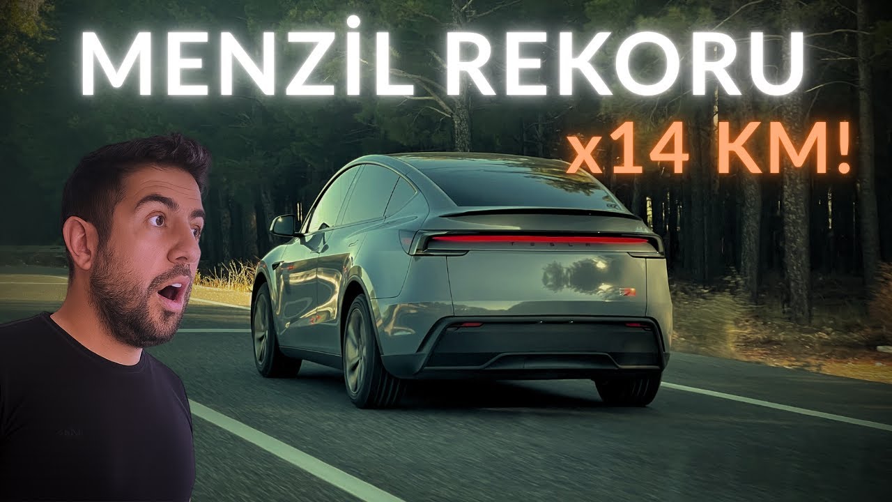 YENİ TESLA MODEL Y JUNİPER SR İLE DÜNYA MENZİL REKORU❗️ x14 KM #tesla #modely #juniper