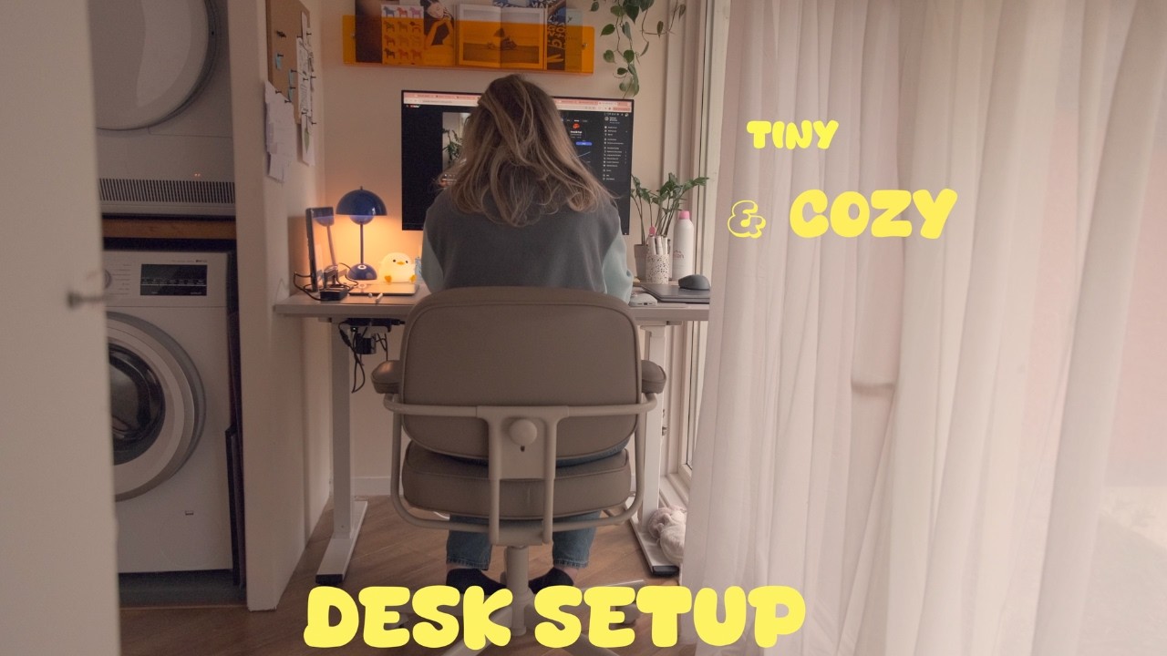 little corner home office setup | cozy workspace
