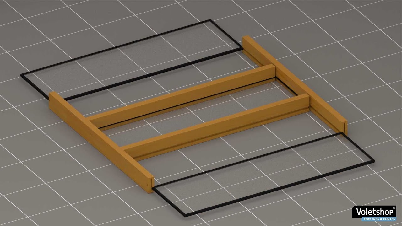 Montage et pose d'une verrière bois.