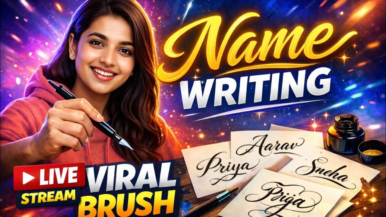 LIVE NAME WRITING ✍🏻💖 || CODE GAME 🎮 🥳|| #nameart #liveartshow #namewritinglive #calligraphyart