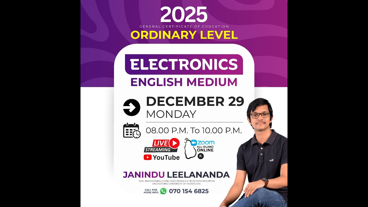 2025 O/L Science Seminar Series (Electronics) English Medium Day 02
