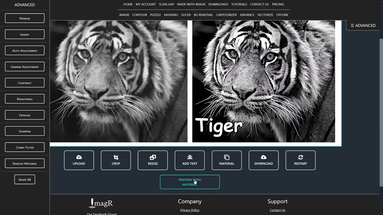 Image processing for laser engraving with ImagR