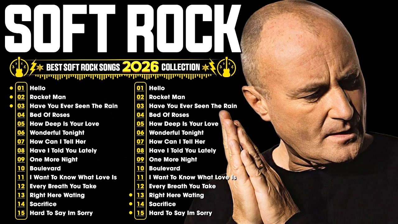 Phil Collins, Lionel Richie, Elton John, Rod Stewart, Bee Gees 🌟 Soft Rock Love Songs 70s 80s 90s