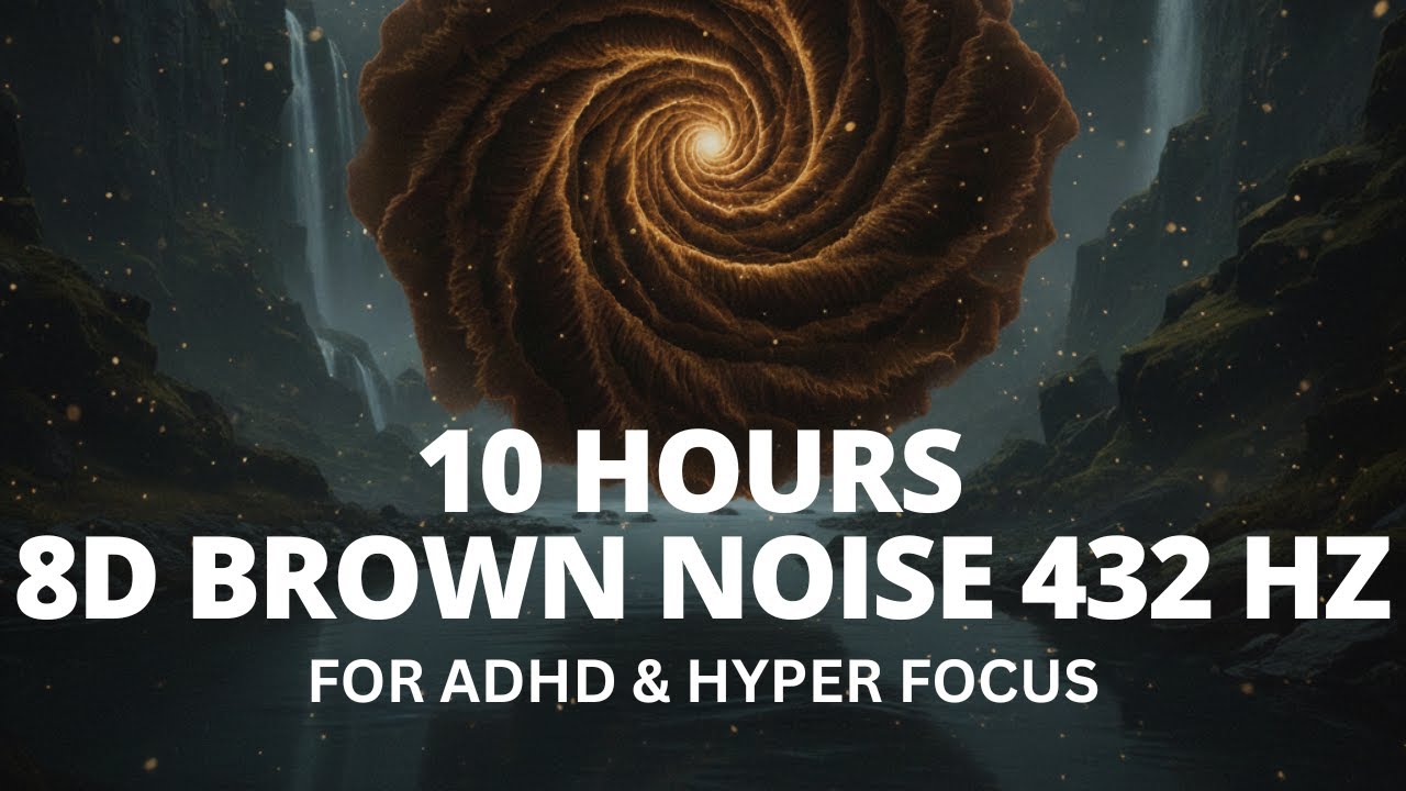10 Hours Deep Brown Noise 8D | 432Hz Study & Sleep | No Hiss Black Screen