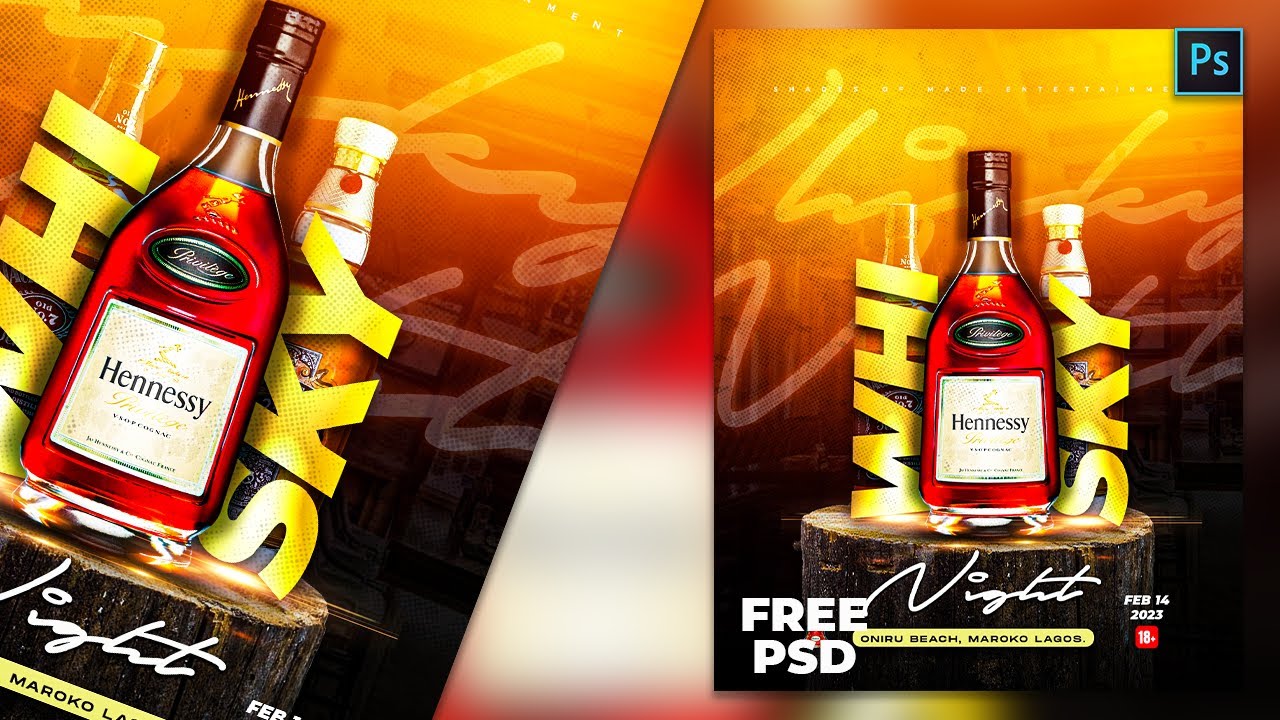 How to Design a Club/Beach Party Poster or Flyer  I Photoshop Tutorial + FREE PSD (for beginners)