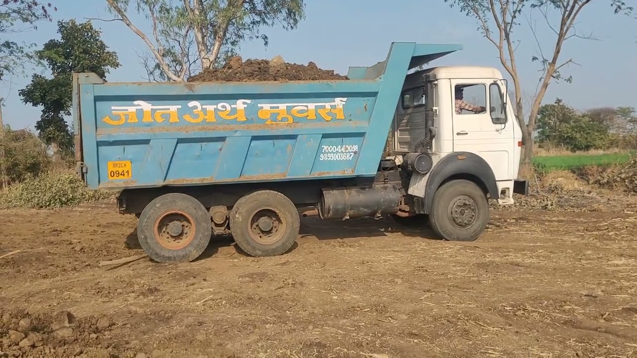 Tata 2518c tipper  carrying the mud almost 30 ton