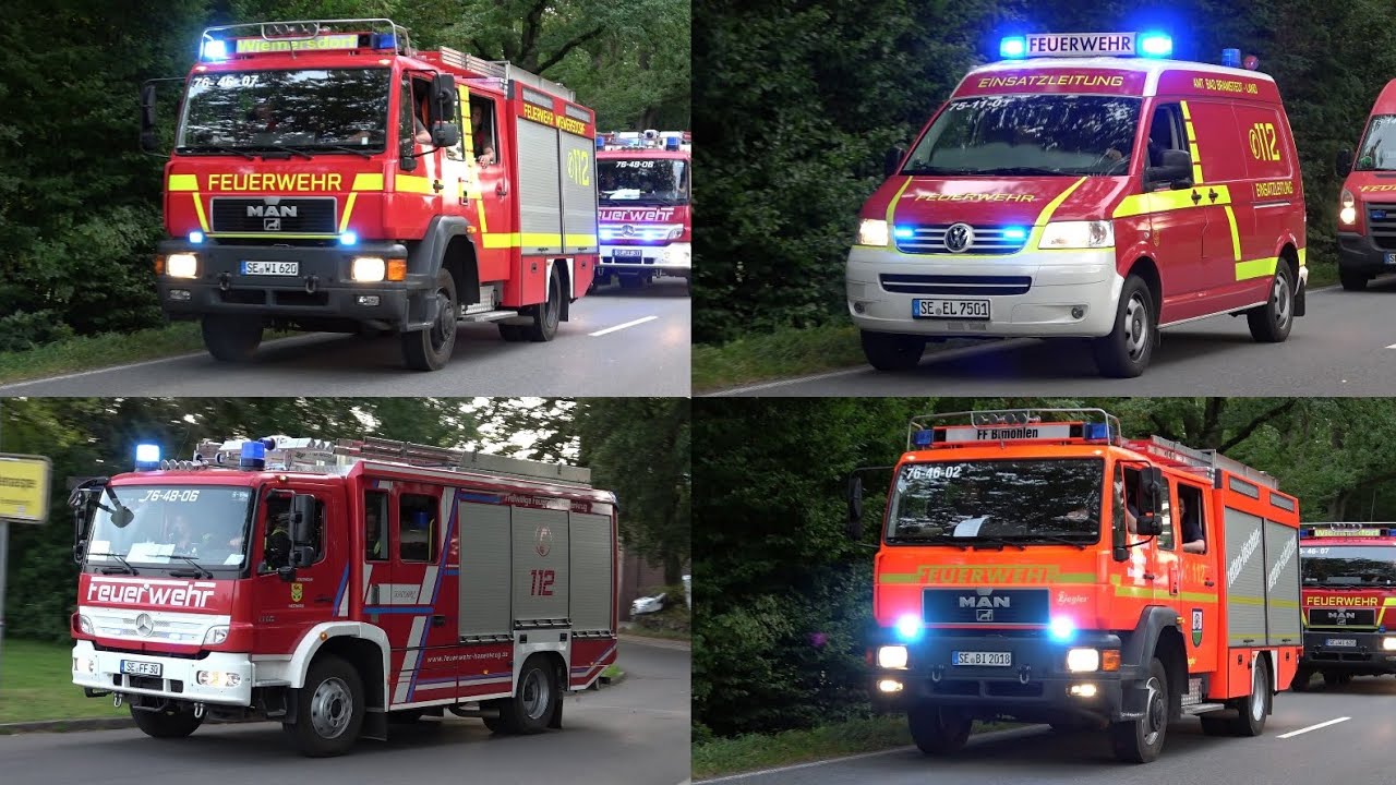 [Ehemalige Fahrzeuge der Feuerwehr Hamburg!] Einsatzfahrten 3. Feuerwehrbereitschaft Kreis Segeberg