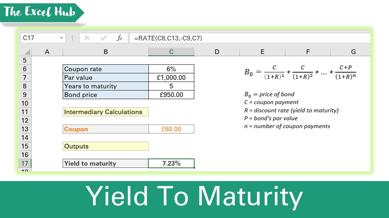 Calculate The Yield To Maturity Of A Bond In Excel