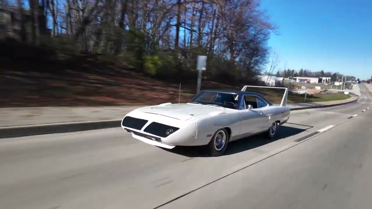 1970 Plymouth Superbird: Startup, Revs, and Driving