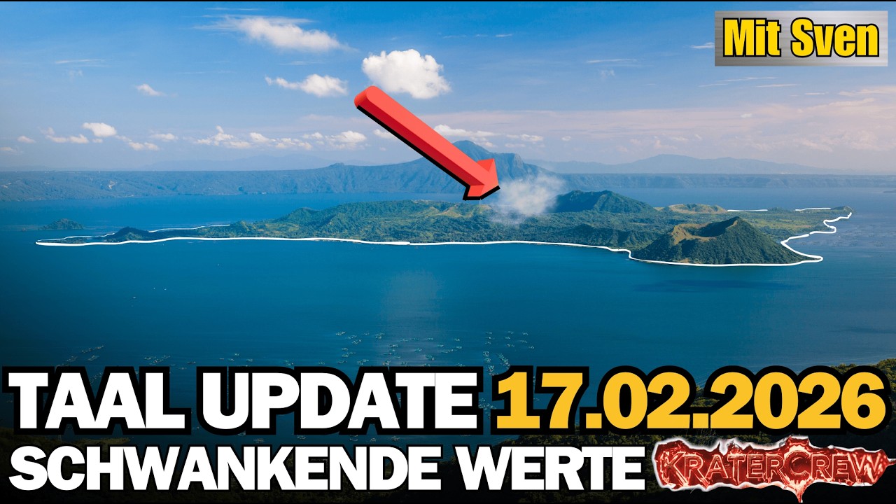 TAAL Philippinen: Sp&uuml;rbare Belastungen und Phreatische Eruptionen m&ouml;glich