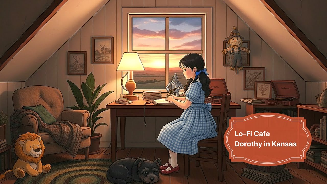 Deep Focus Jazz: wizard of oz dorothy's LoFi Cafe, Calm and Cozy Piano Music for Study, Work