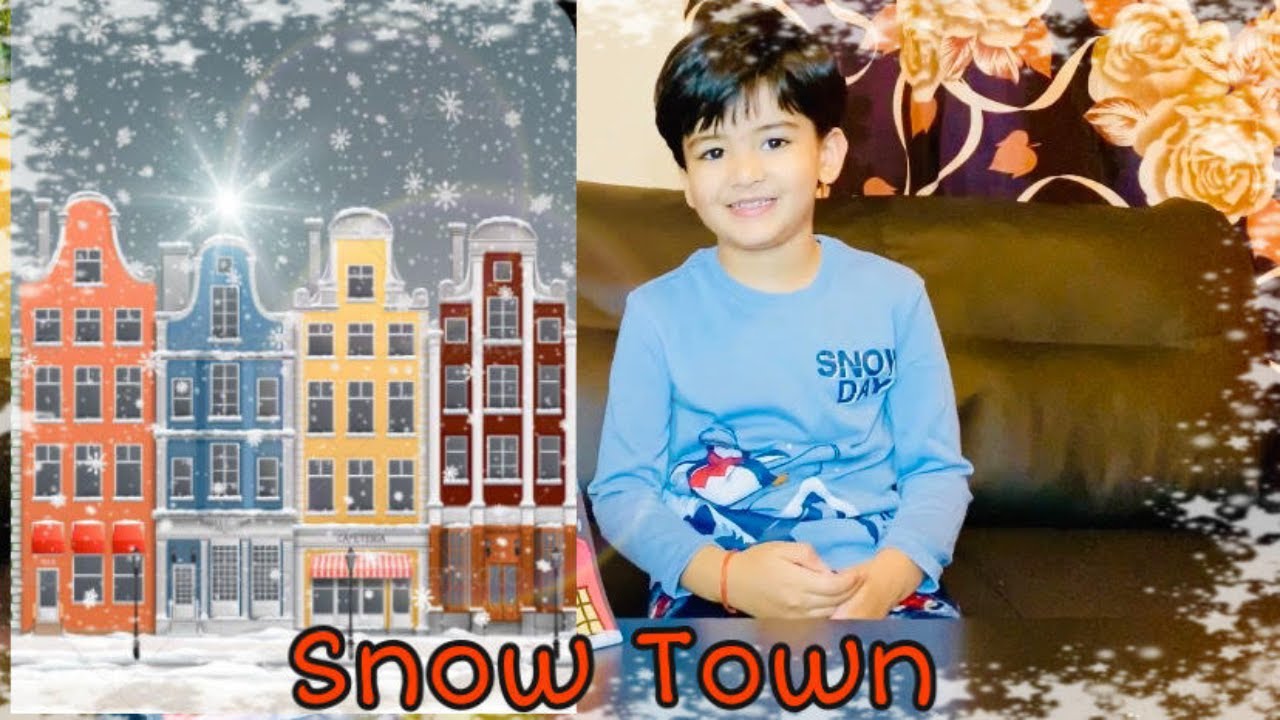 How to make Snow Town Card | SNOWY WINTER TOWN card| Snow Town Card | Snow City Card