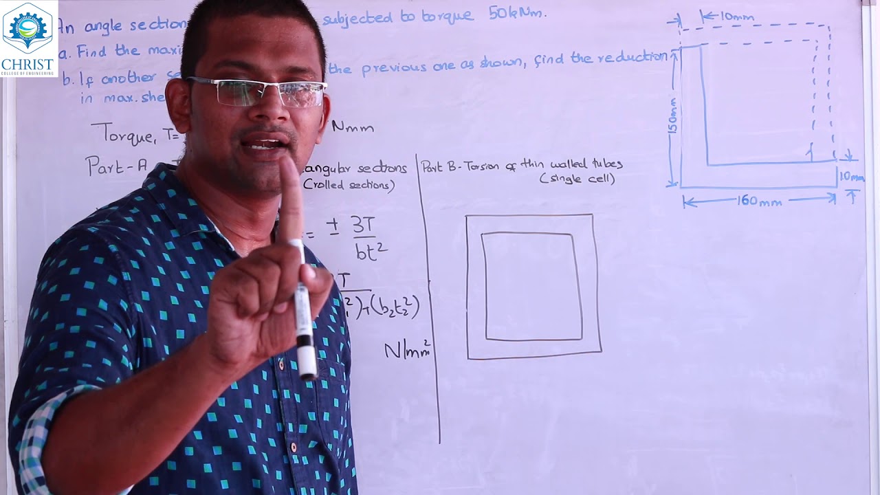 Worked out problem on thin rectangular section and rolled section - 1