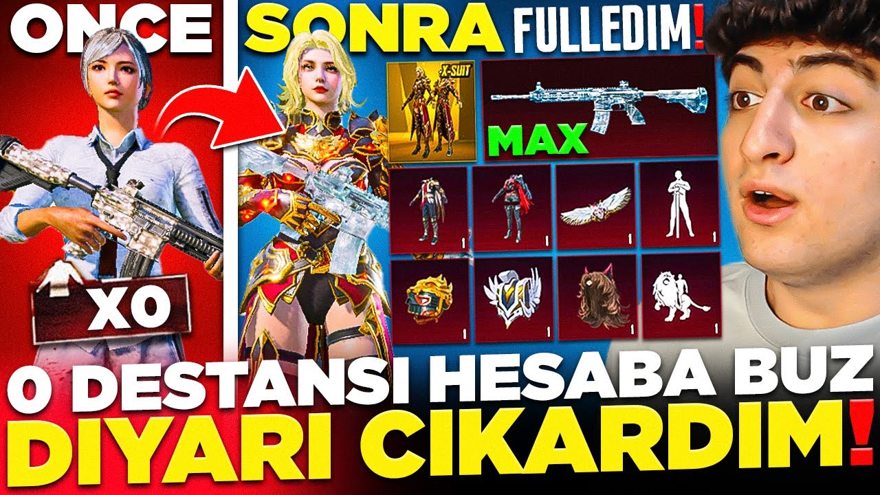 0 DESTANSI HESABA BUZ DİYARI ÇIKARIP FULLEDİM! X-SUİT ve TÜM DESTANSI SETLERİ ALDIM! PUBG Mobile
