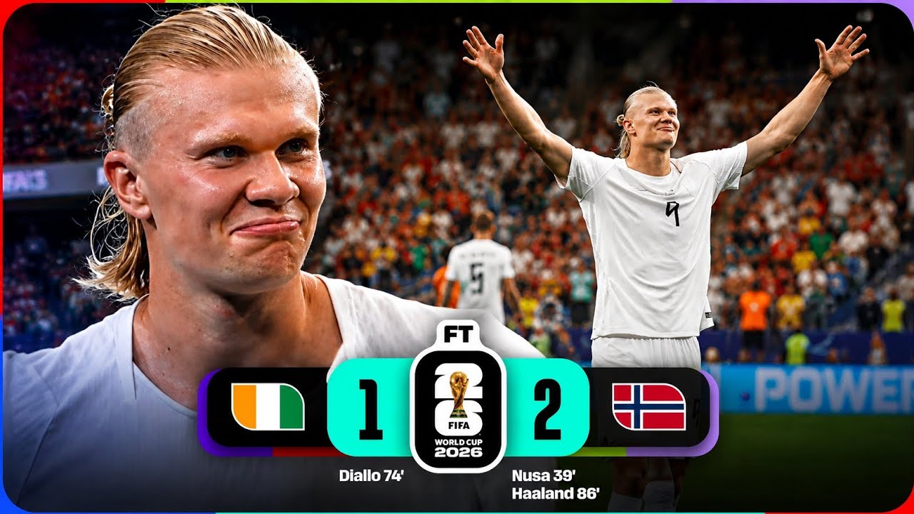 HALLAND! IVORY COAST (1 ) VS NORWAY (2 )  Full Highlight Goals Fifa World cup 2026 Match Day