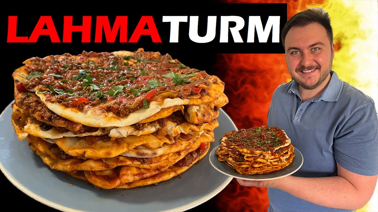 LAHMACUN с отличием - башня турецкой пиццы. Быстрый и простой рецепт!