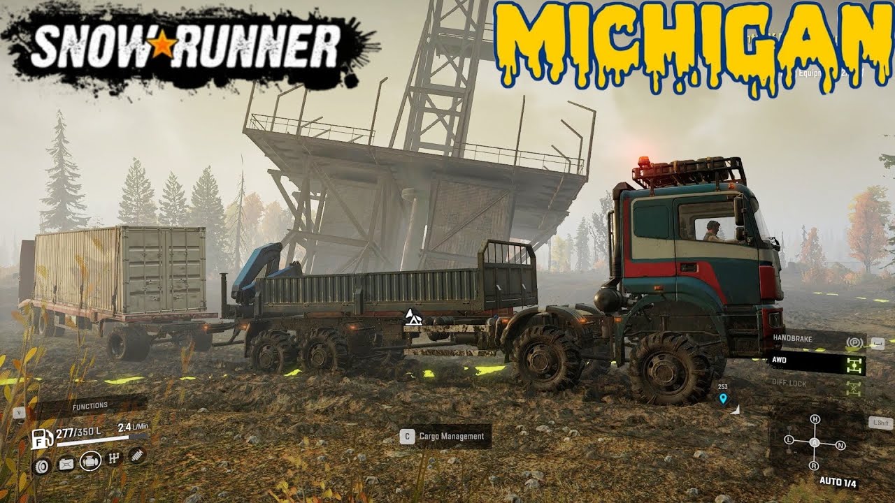 Delivery of Drilling Equipment -Island Lake Michigan #snowrunner #gameplay #walkthrough #3060ti