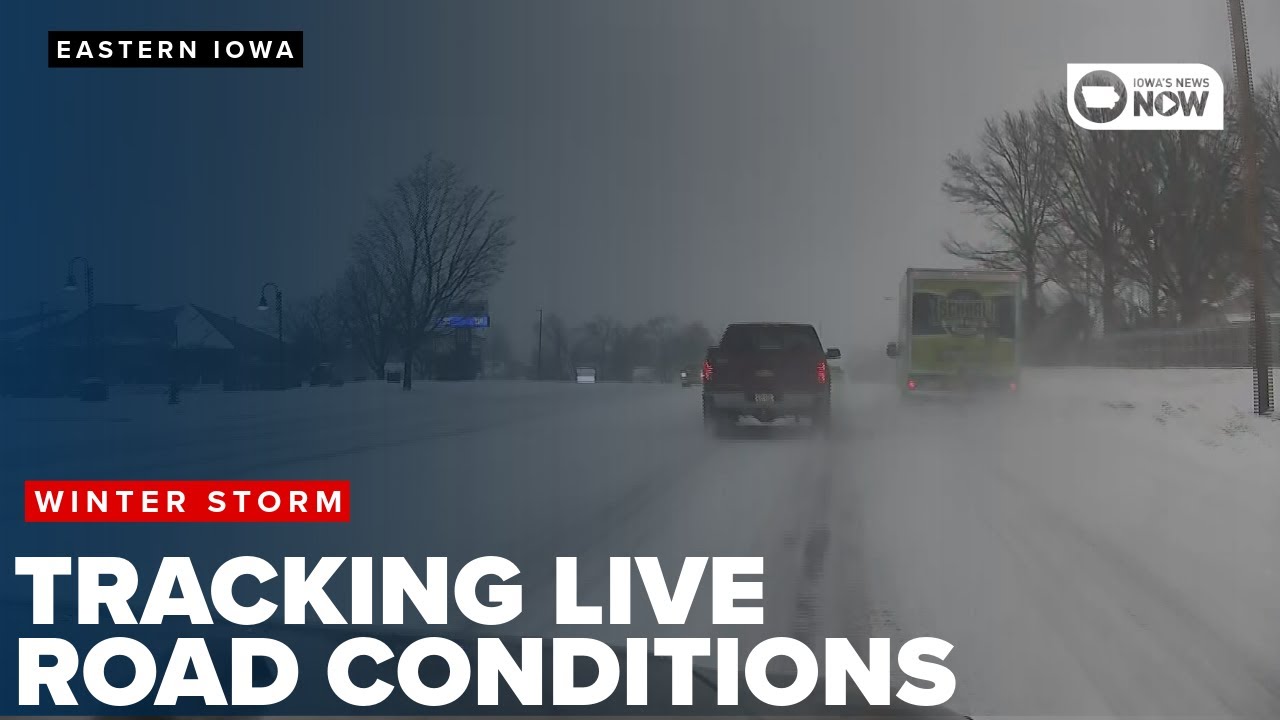 Live road conditions: Snow falling in Eastern Iowa