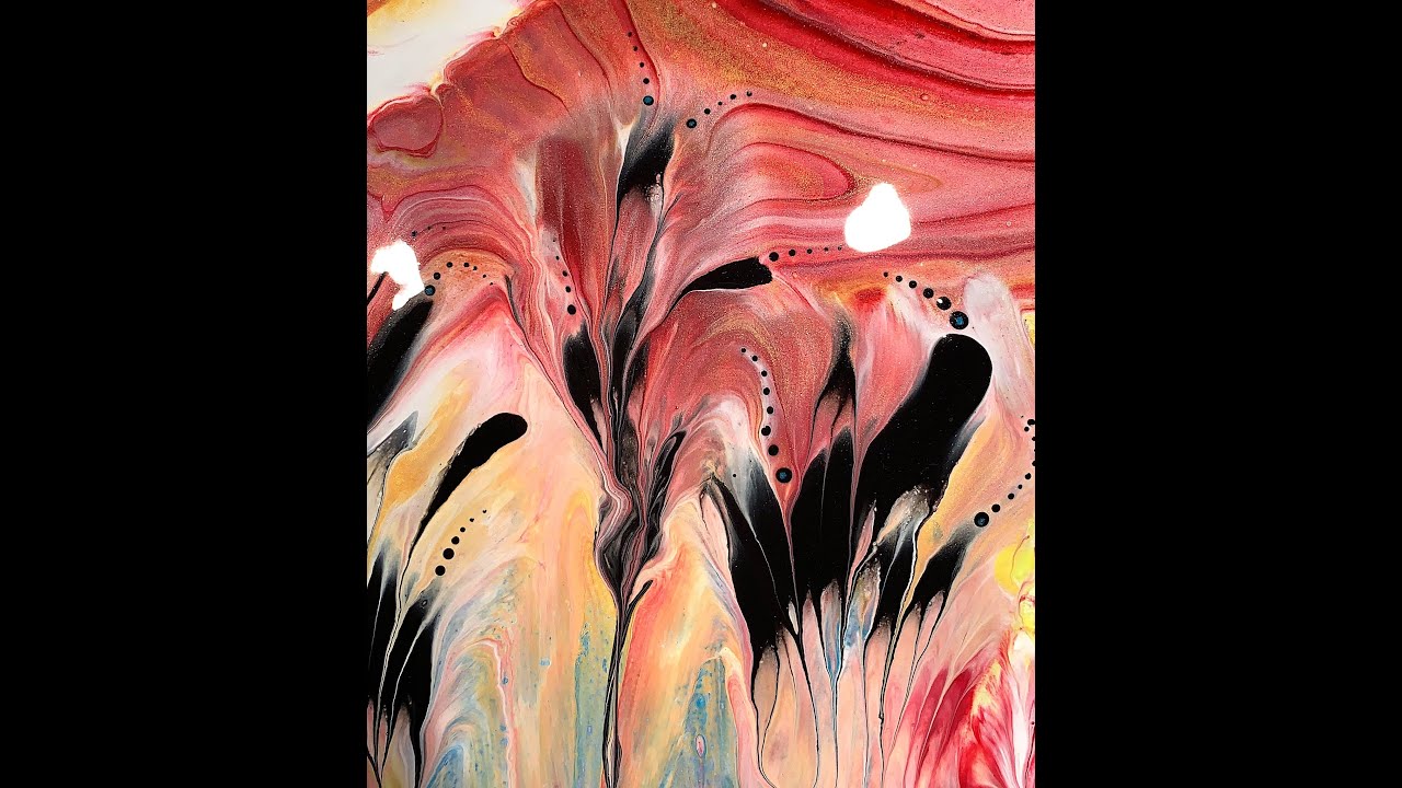 ☺️Happy & Bright 🌻Acrylic Pour with Spring  Colors 🌺 Balloon Rolls #stayhome and PAINT #withme